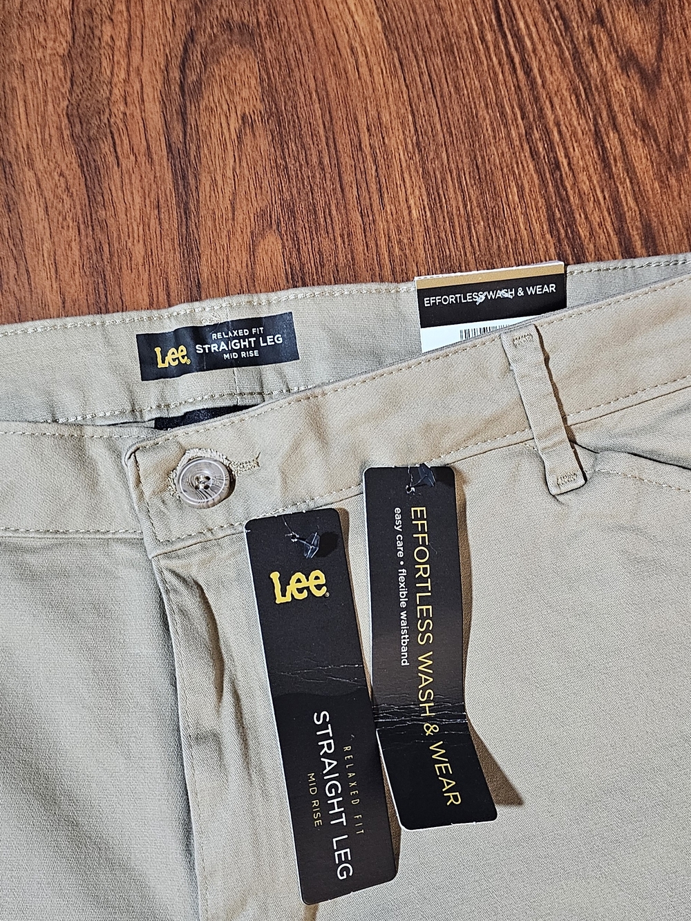 Lee Women's Khaki Straight Fit Chino Pants - 14 Medium - Picture 3 of 9